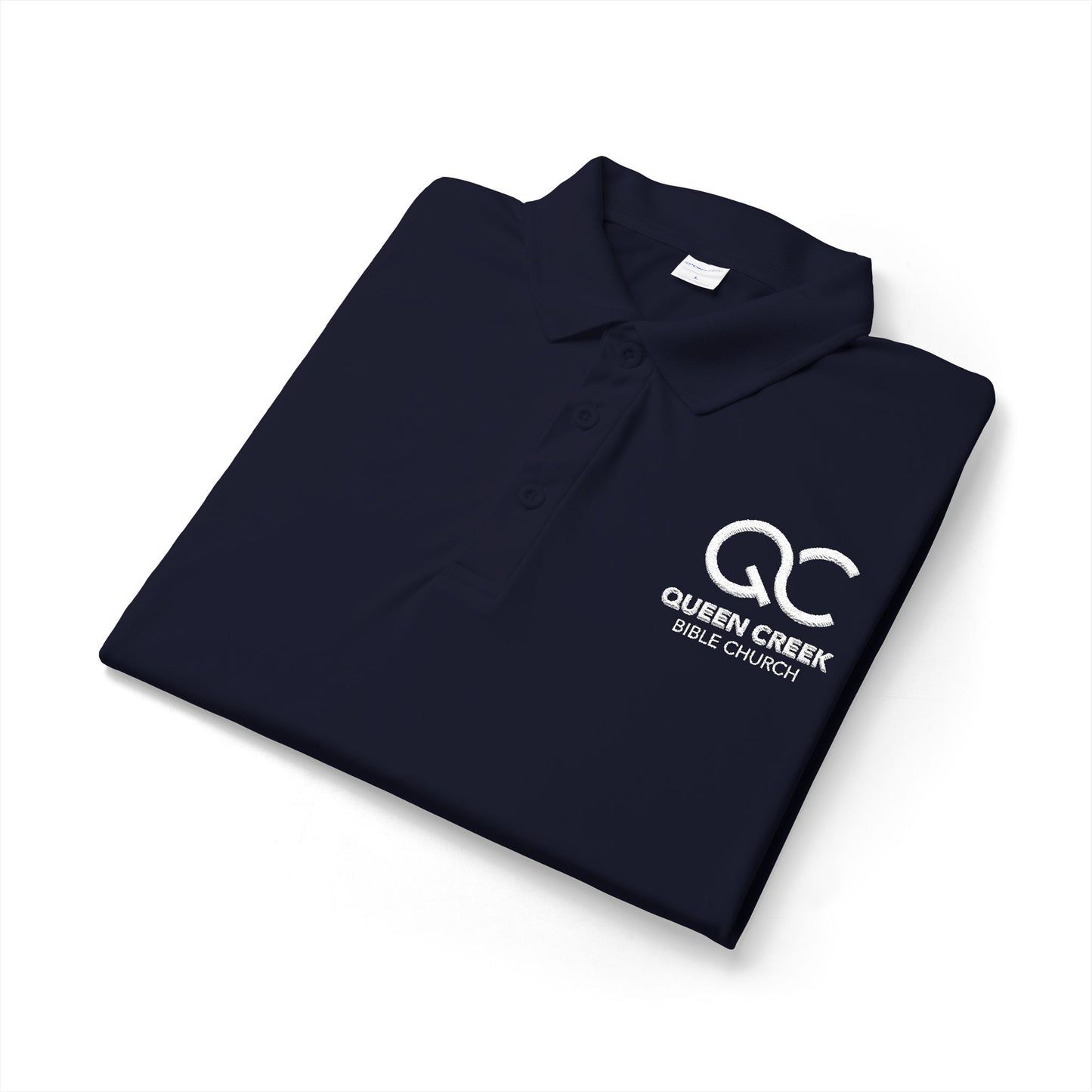 QC Bible Embroidered Performance Polo