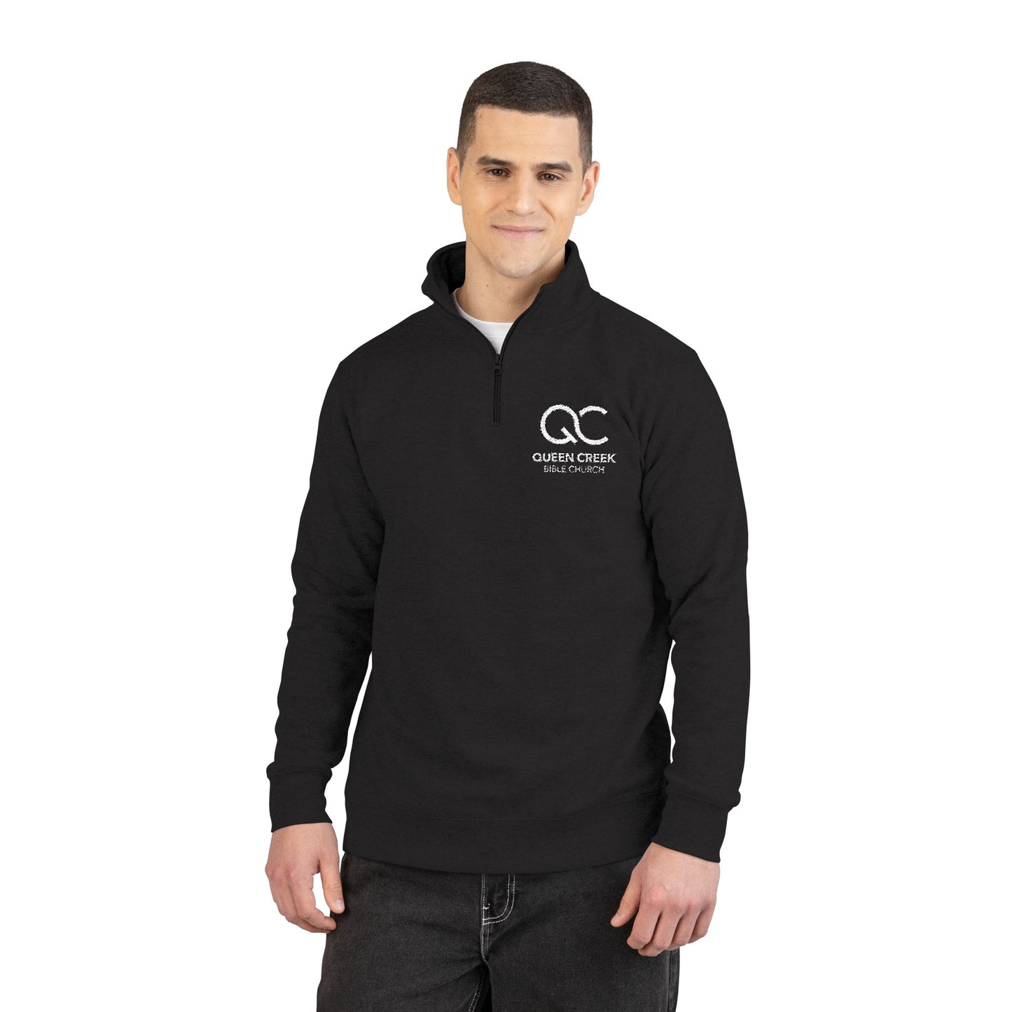 Embroidered Ocean Conservation Quarter-Zip Pullover