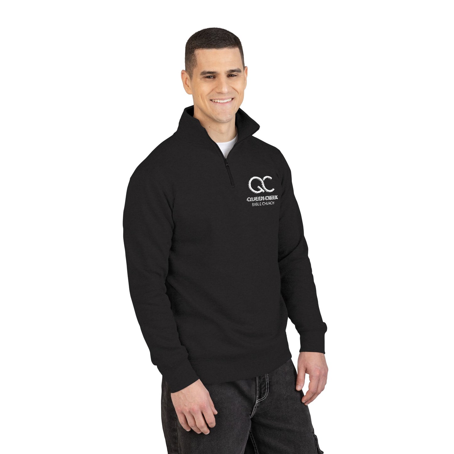 Embroidered Ocean Conservation Quarter-Zip Pullover