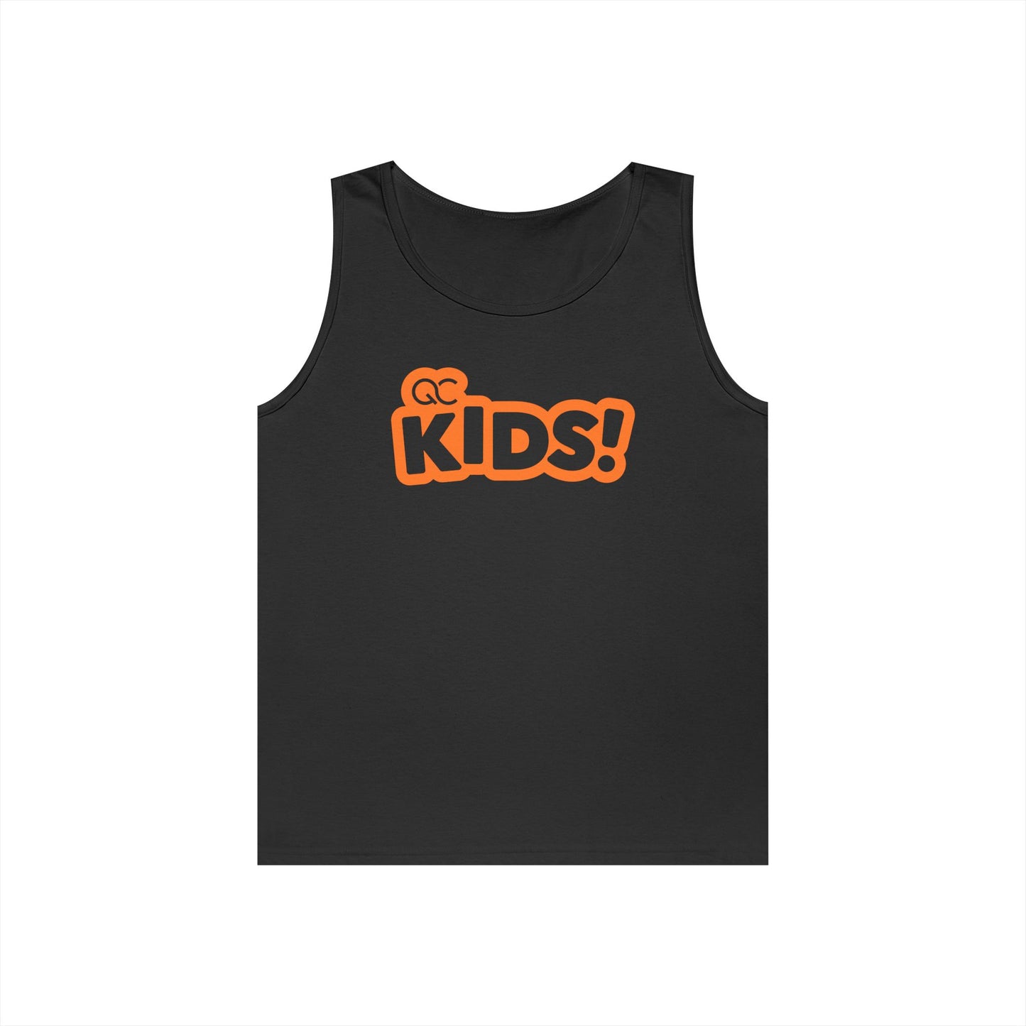 Kids! Orange Logo Tank Top — Youth Graphic Church / Matthew 19:14 Circle Back Print