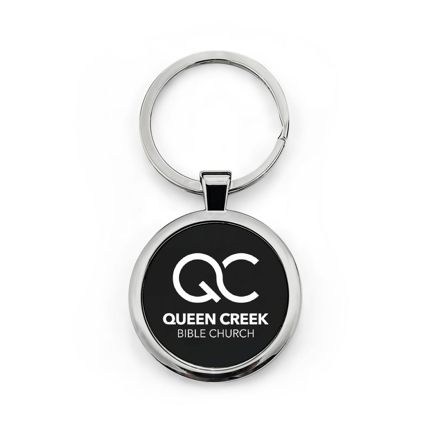 QC Bible Stainless Steel Round Keychain