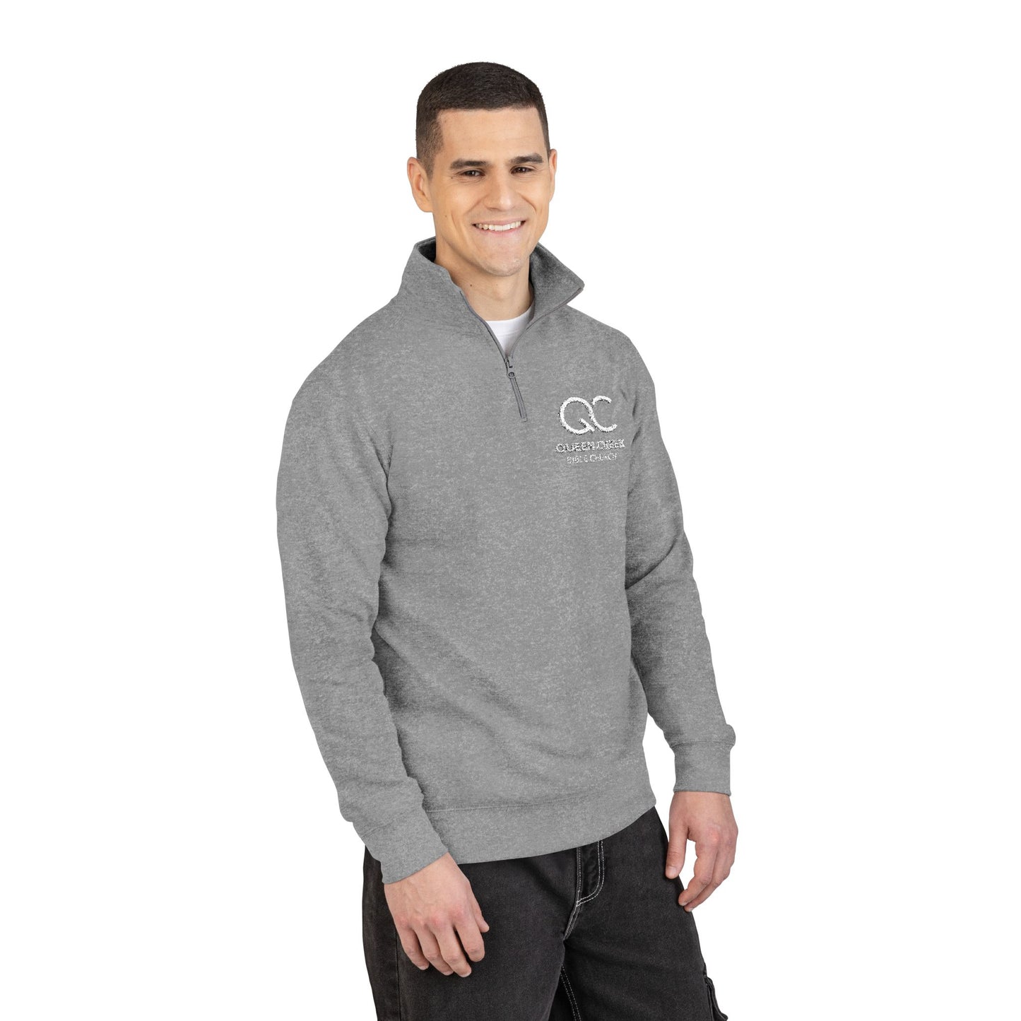 Embroidered Ocean Conservation Quarter-Zip Pullover